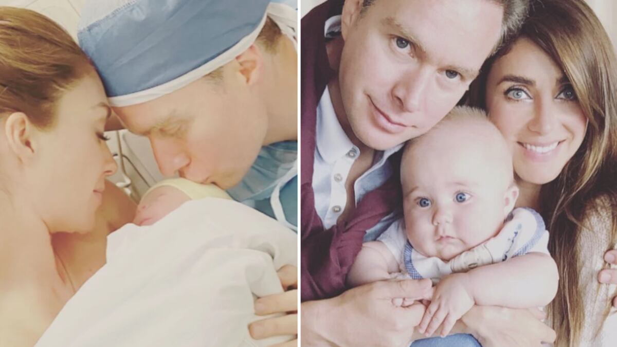 Anahí y sus dos hijos