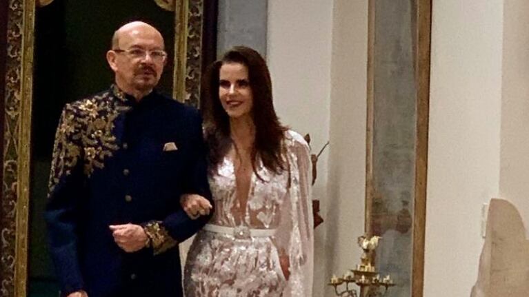 Carlos Gangotena y Macarena Valarezo en su cumpleaños