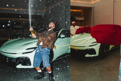 ¡Único en el mundo! Lo que cuesta el lujoso y exclusivo Ferrari de Maluma