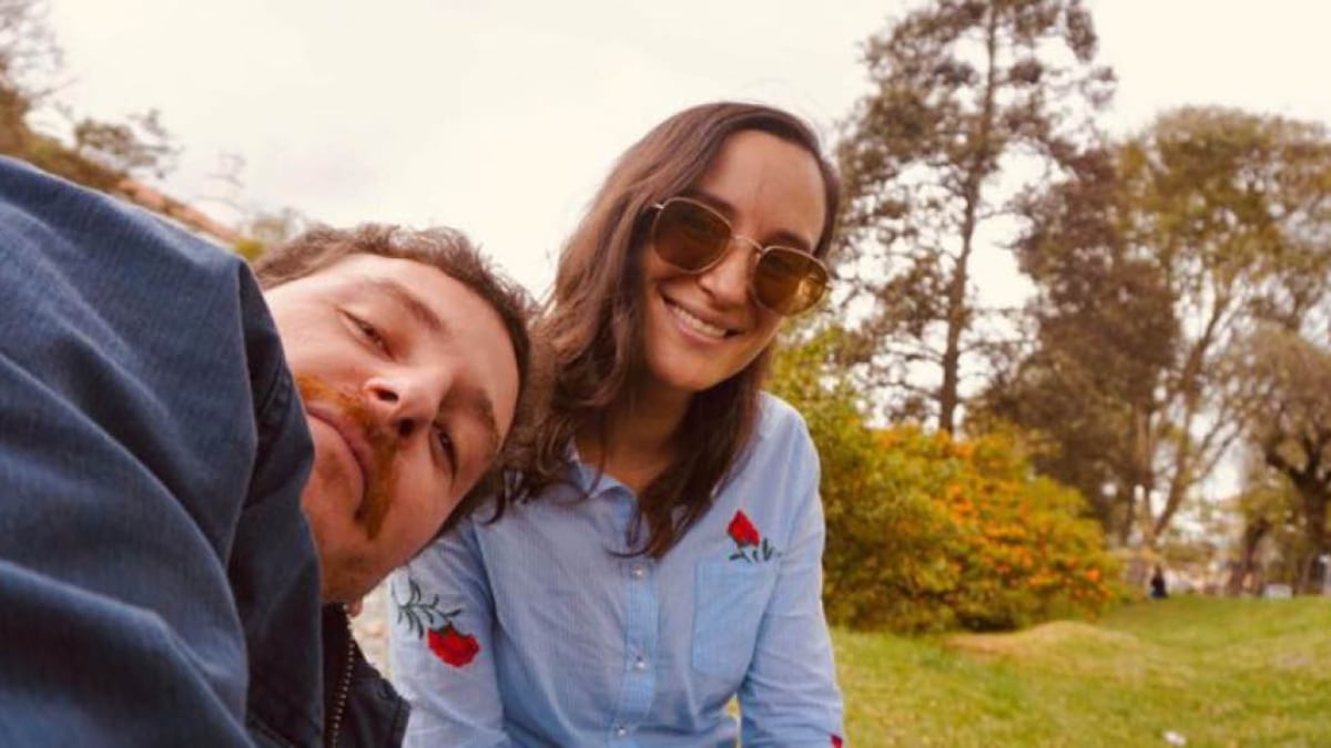 Diego Gallardo y su esposa