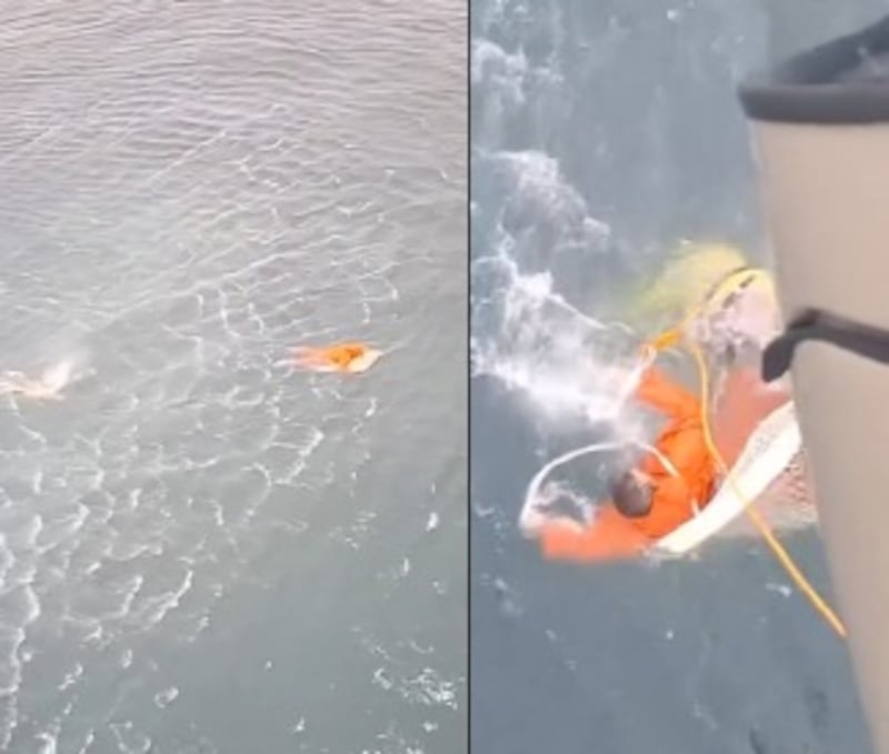 pescador brasileño resiste toda la noche tras naufragio