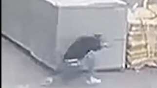 ¡De milagro! Hombre se salva de morir aplastado por una grúa que cayó desde un edificio