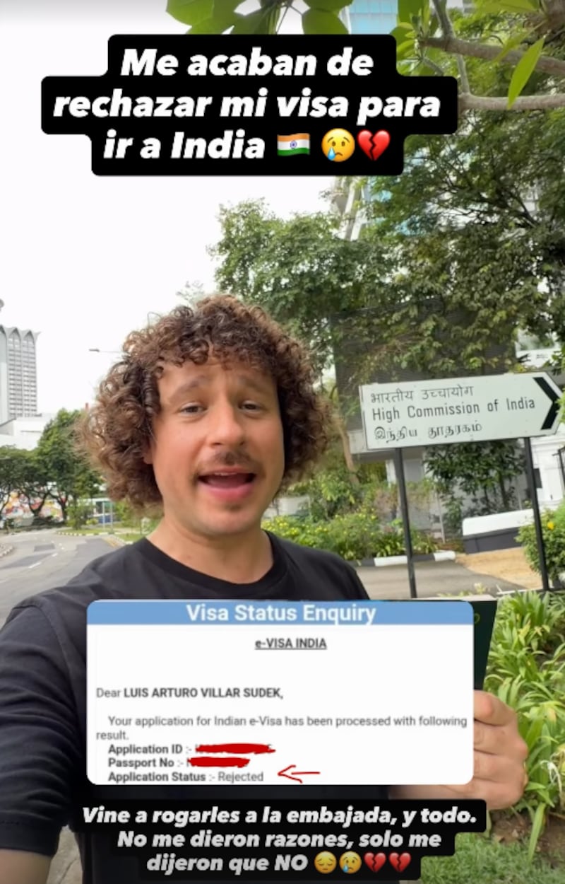 Luisito Comunica no podrá ir a la India.