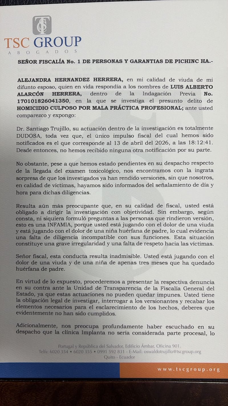 Escrito que será presentado ante la Unidad de Transparencia de la Fiscalía General del Estado. Foto: Cortesía
