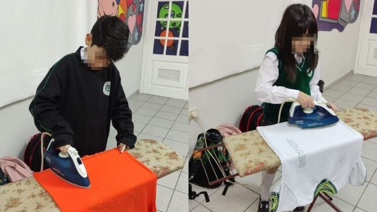 La escuela enseña a planchar a los estudiantes