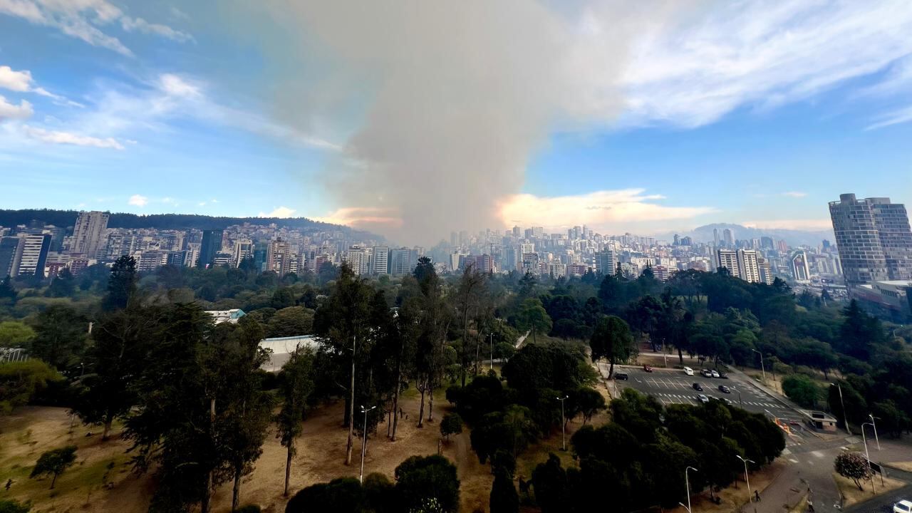 FOTOS DE METRO ECUADOR DEL INCENDIO FORESTAL DE GUÁPULO