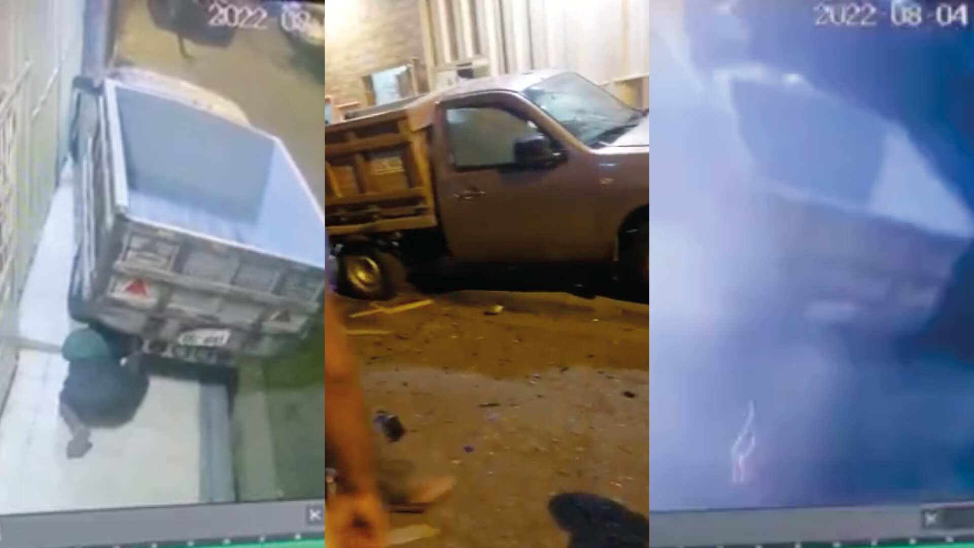 El momento de la instalación y explosión quedó registrado en video