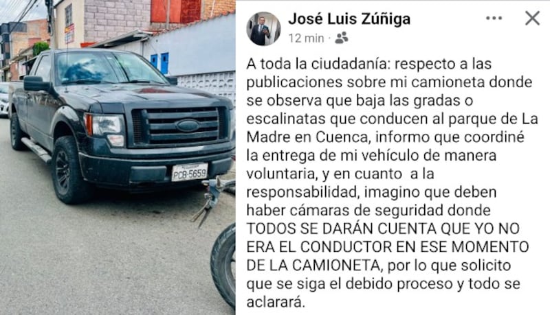 Ubican camioneta de escalinatas Cuenca
