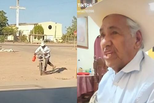 Abuelo lleva todos los días almuerzo a su nieta al trabajo y se vuelve viral
