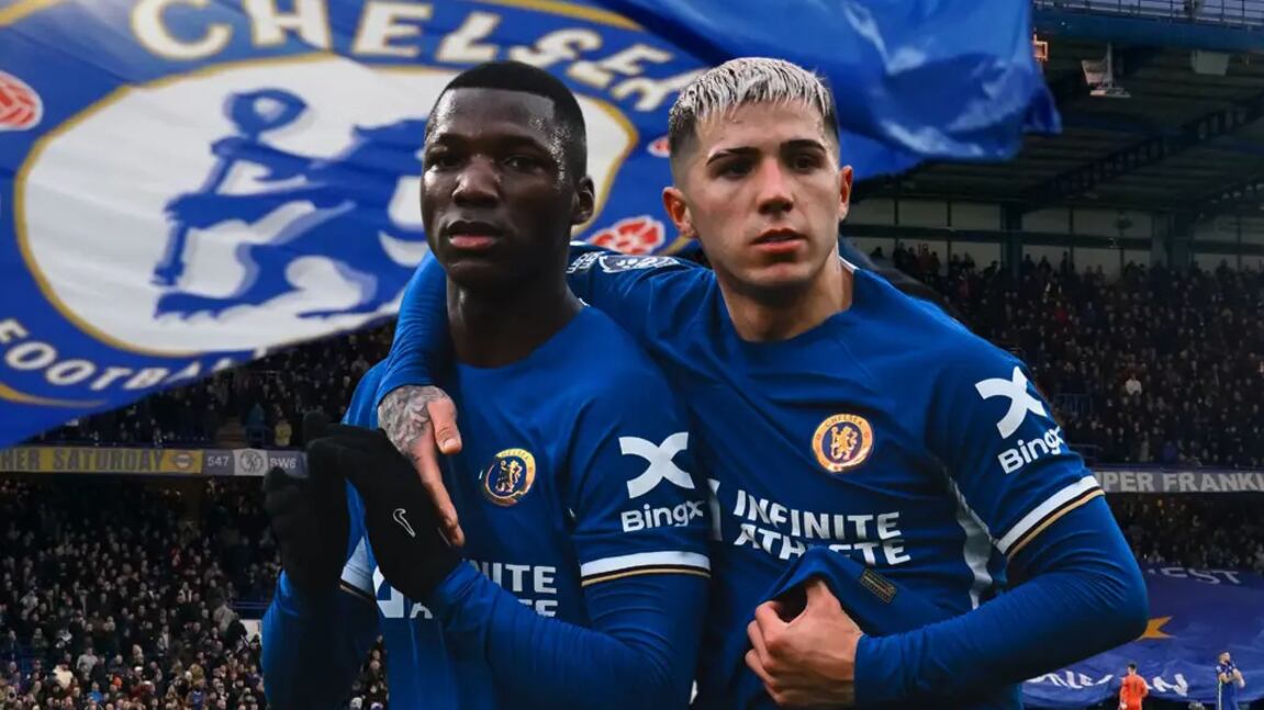 Moisés Caicedo y Enzo Fernández en el Chelsea