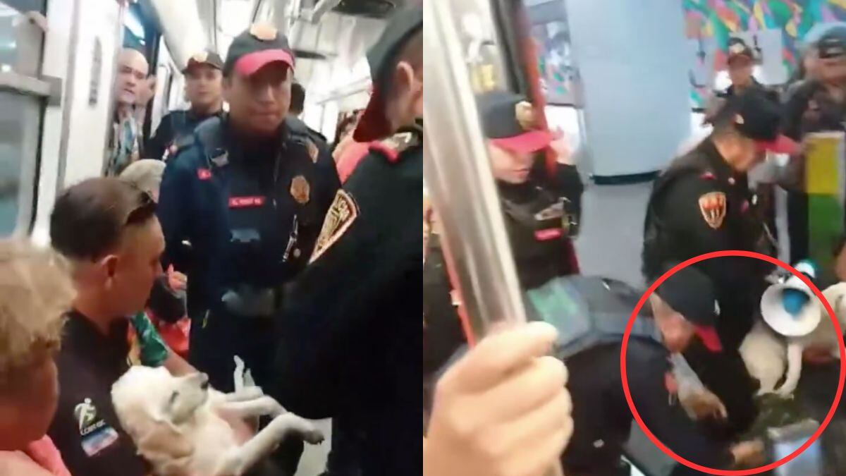 Policías sacan del Metro a usuario que trasladaba a su perrito herido al veterinario