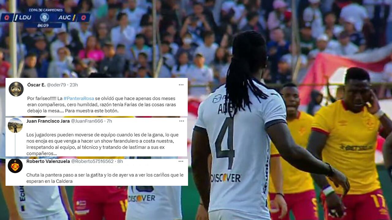 Ricardo Adé y el rechazo de la hinchada de Aucas