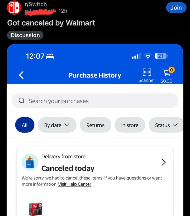 Cancelan preventa de la Nintendo Switch 2 a días de su lanzamiento