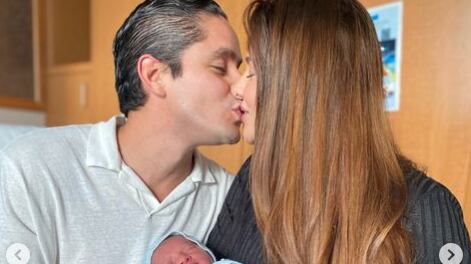 Constanza Báez, Nelson Riofrio y su nuevo bebé, Gael