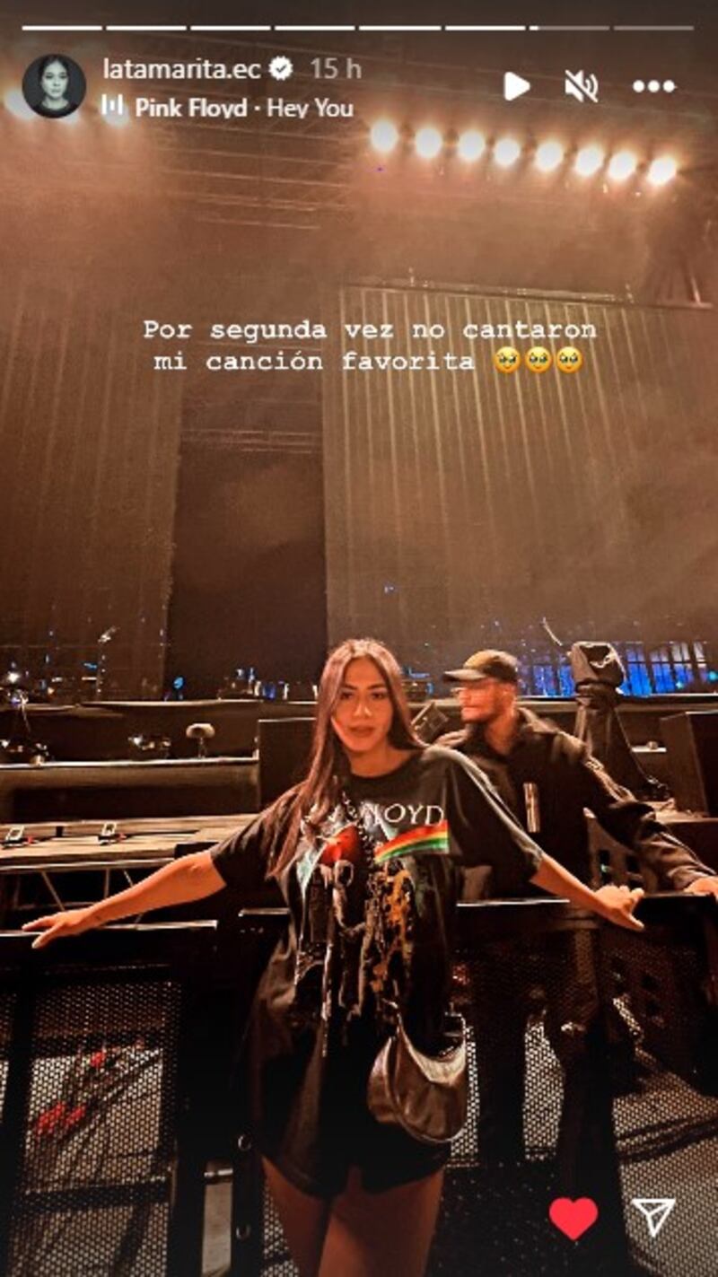 Tamara Rivera acudió a ver a Roger Waters