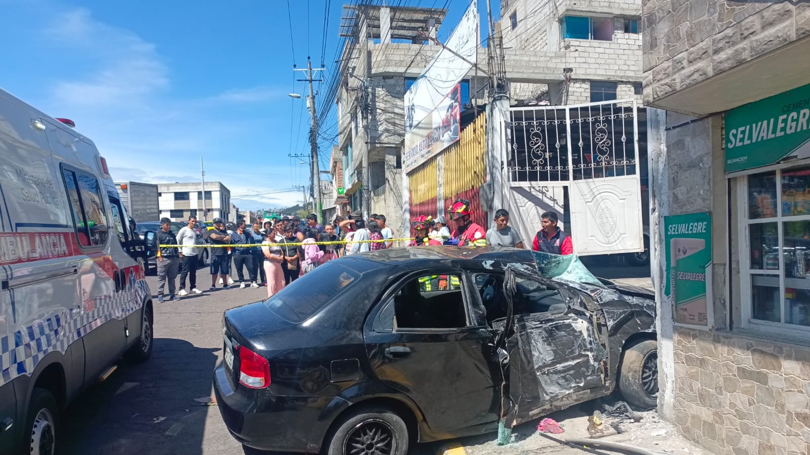 Accidente de tránsito en Chillogallo, sur de Quito