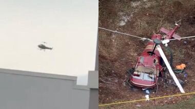 helicóptero se estrella Nueva Jersey
