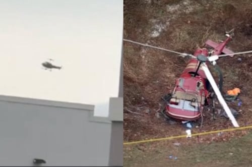 Video muestra helicóptero desplomándose en Nueva Jersey