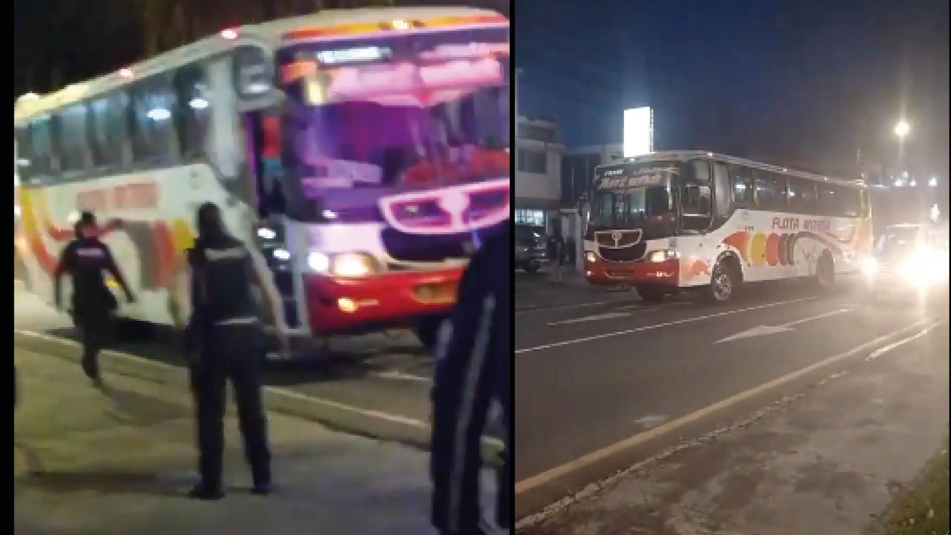 Terror en Ibarra: Hombre secuestró un bus para llevarse retenida a su pareja