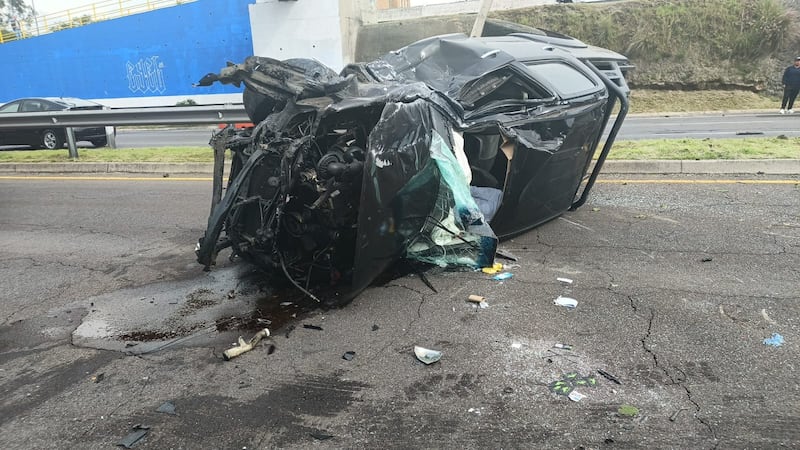 Fuerte siniestro de tránsito en la Ruta Viva provocó gran congestión vehicular