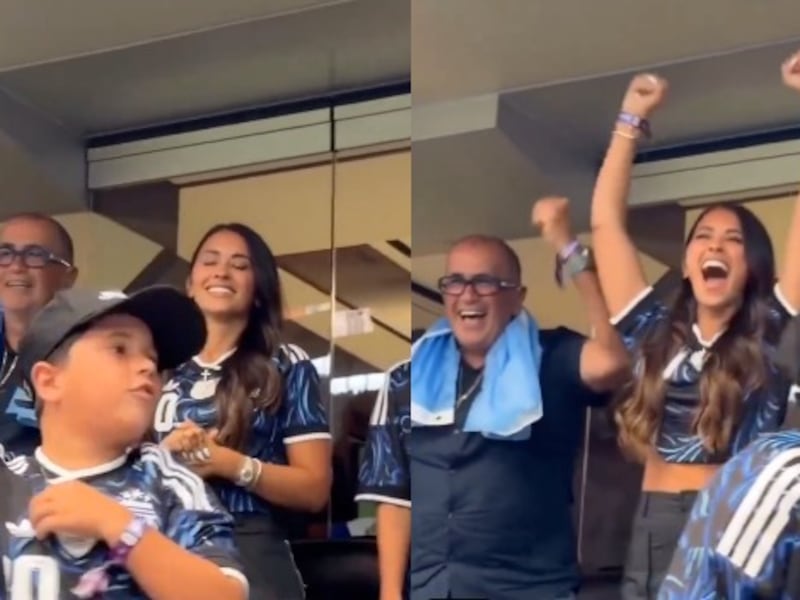 Video: La reacción de Antonela y sus hijos al gol histórico de Messi emocionó a los hinchas