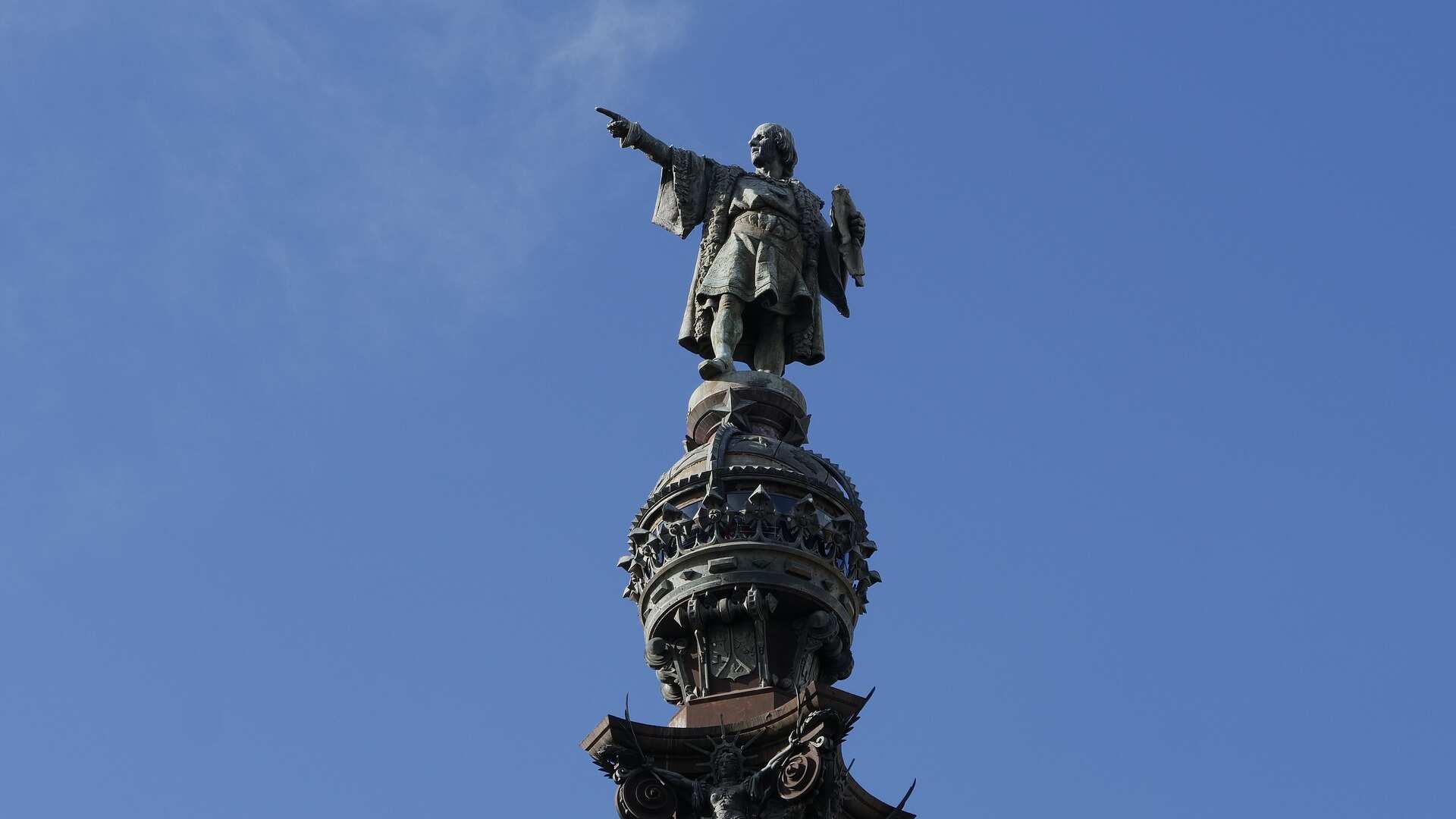 Estatua de Cristobal Colón - foto de archivo