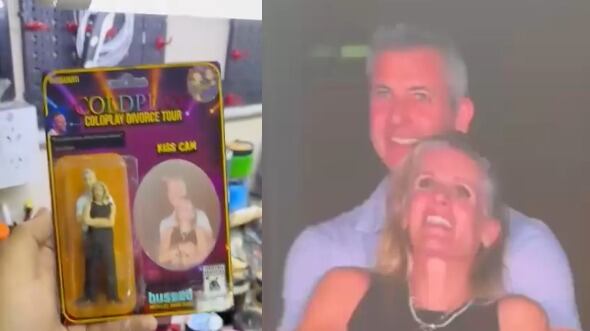 Muñecos de los 'infieles' de Coldplay