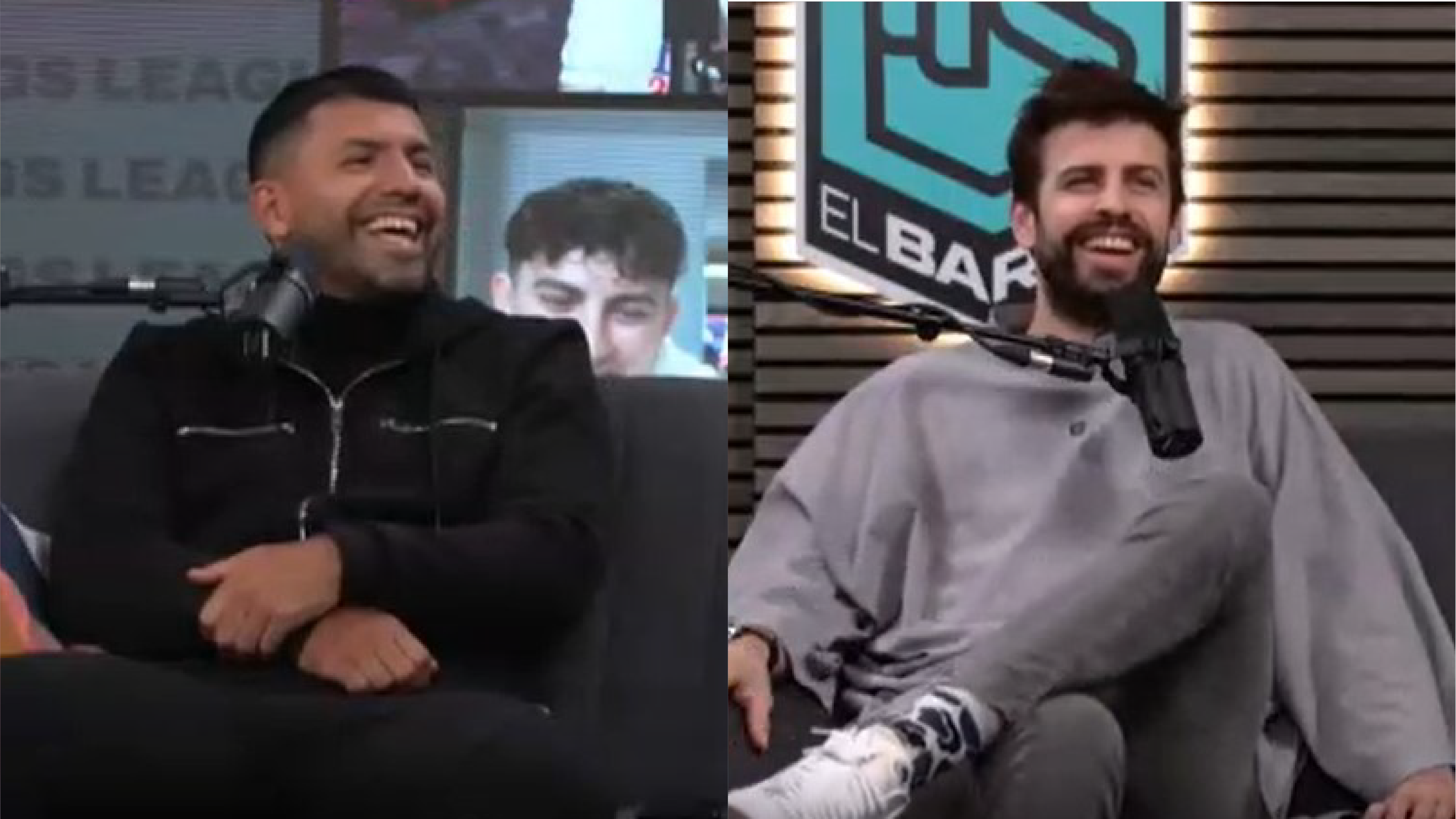 Kun Aguero y Gerard Piqué