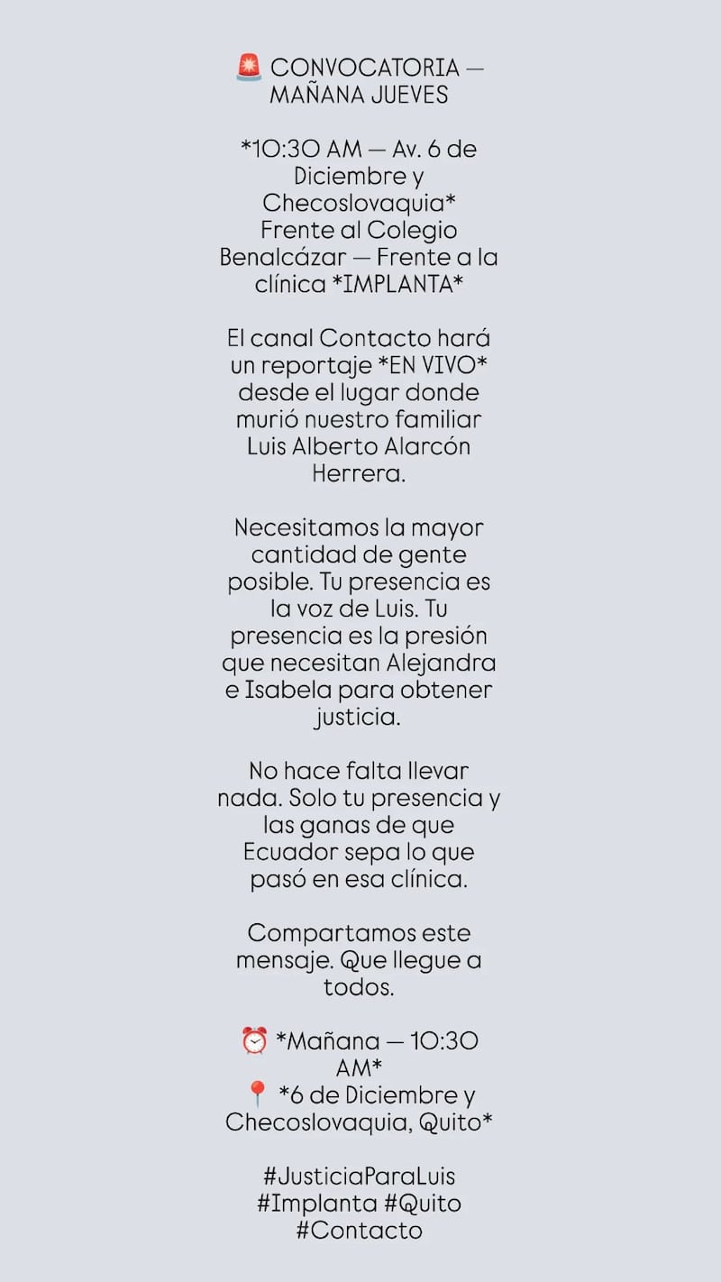 ¿Cuánto pagó Luis Alarcón por el procedimiento odontológico que terminó en su muerte en Quito?