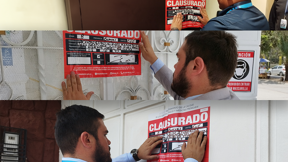 Centros quirúrgicos y de cirugía estética clausurados en Guayaquil