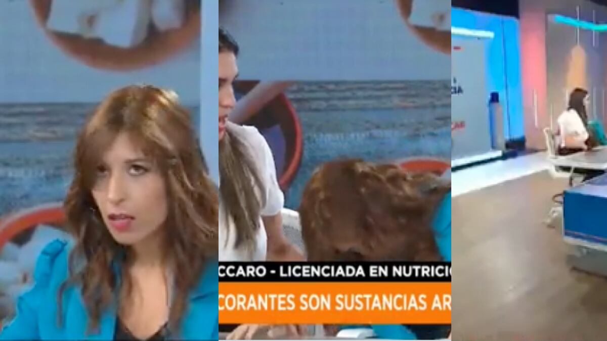Nutricionista se desmaya en pleno noticiero