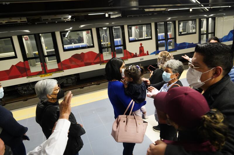 Quito 23 de enero 2023. Primer recorrido del metro de Quito con público en general, estación de El Labrador
API /DANIEL MOLINEROS