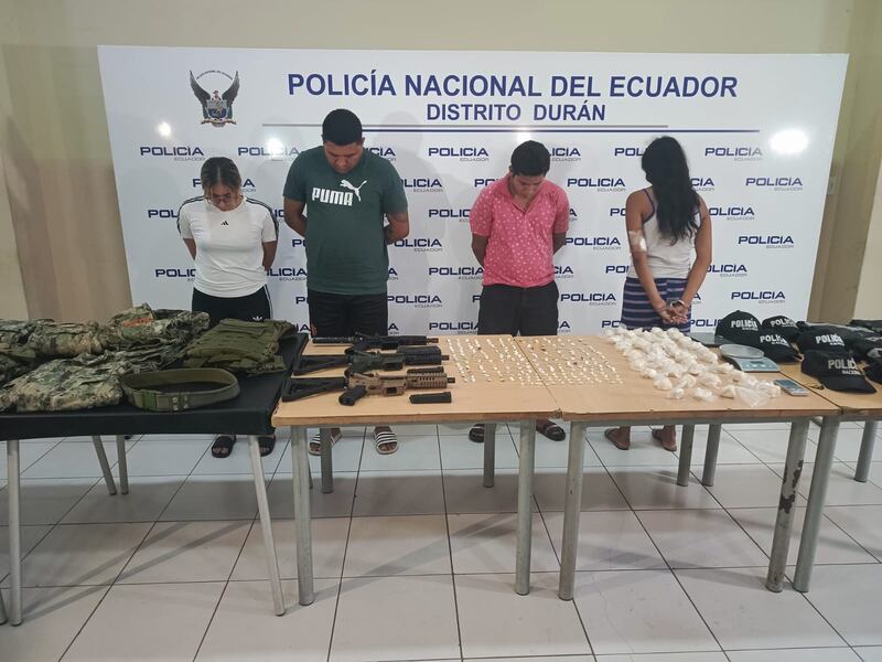 Policía golpea a estructura delictiva en Durán. Imagen: Policía Nacional