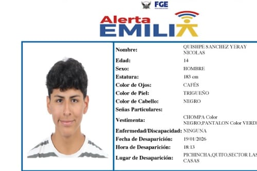 Localizan con vida a Yeray Nicolás Quishpe en Quito
