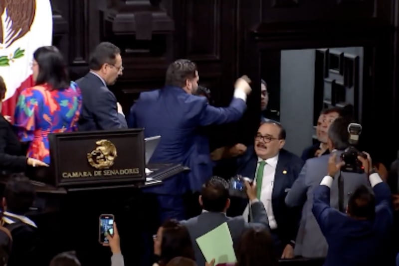 Senadores se agarran a golpes en el Senado y videos se viralizan