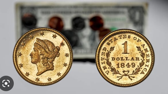 Moneda de dólar con error de impresión