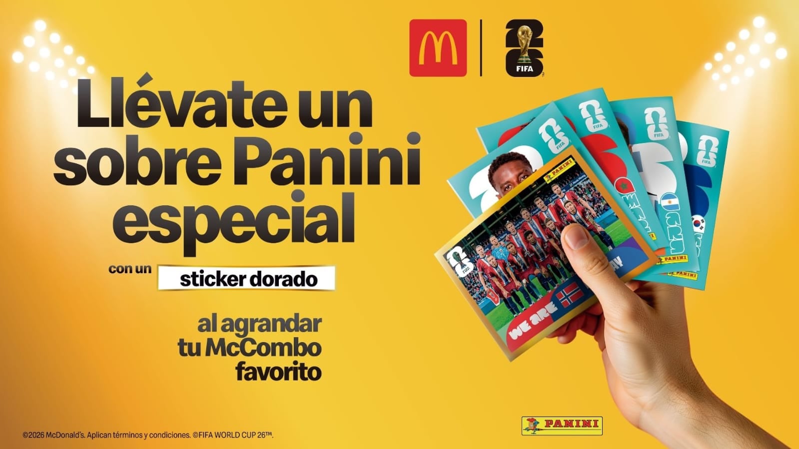La promoción permitirá a los clientes recibir figuritas del álbum oficial al agrandar su McCombo o canjear puntos en la app