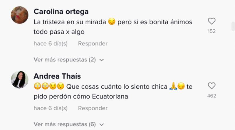 Estos fueron algunos de los comentarios de los usuarios de TikTok