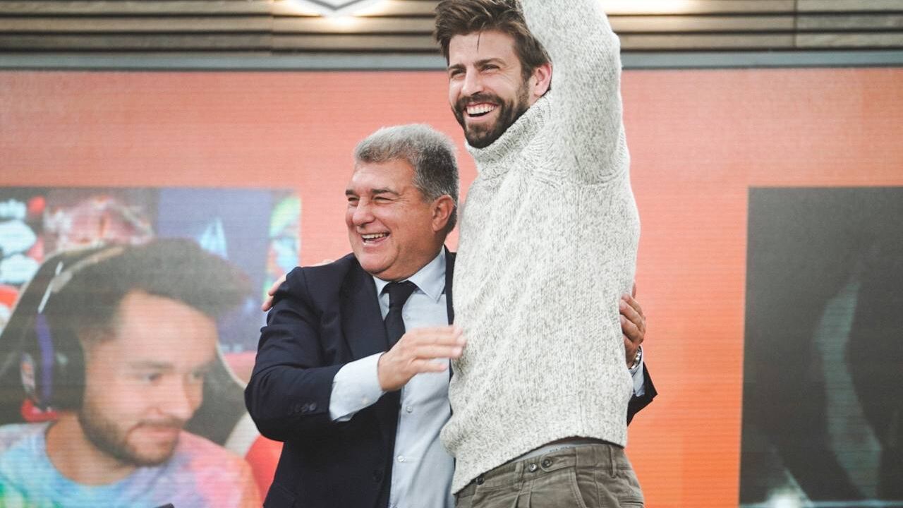Joan Laporta en la Kings League junto a Gerard Piqué