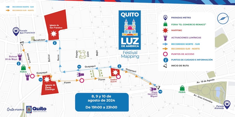 Festival de mapping ‘Quito Luz de América’.