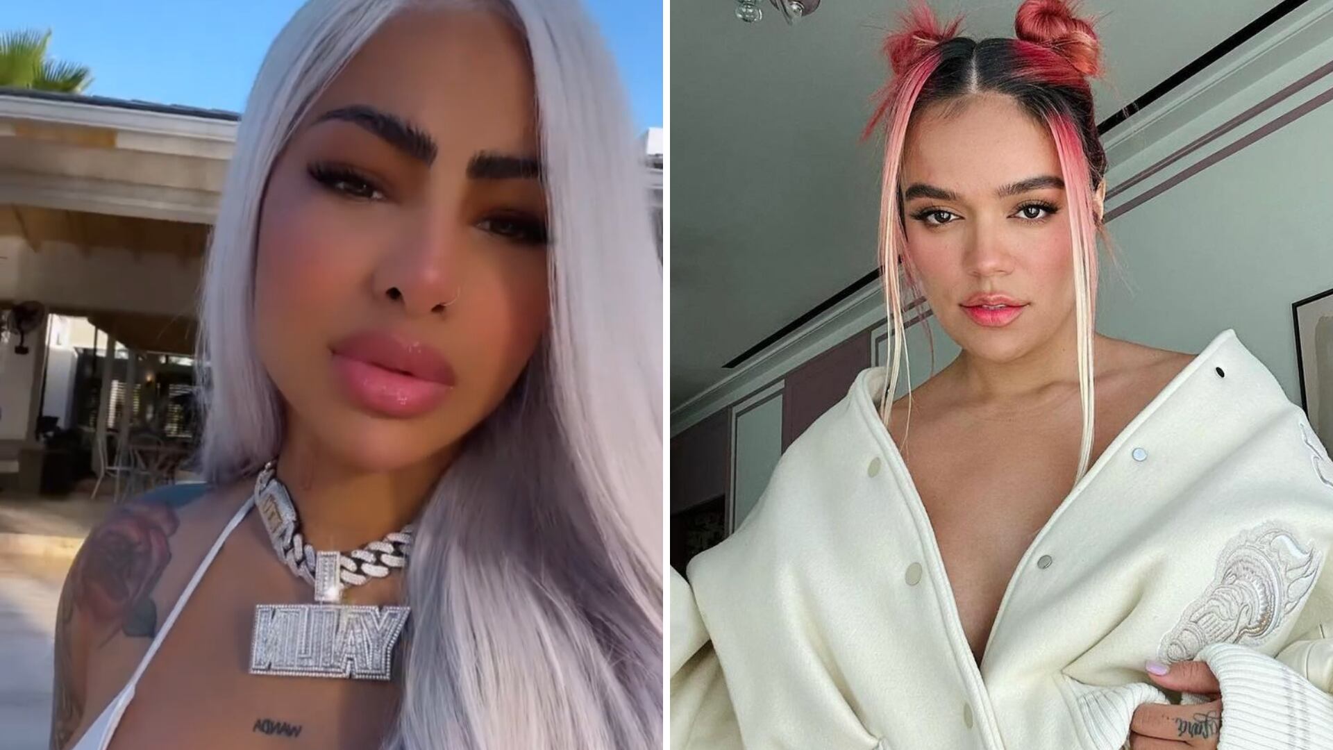 Las dos artistas fueron tendencia el fin de semana por aparecer con sus parejas: Feid y Tekashi.