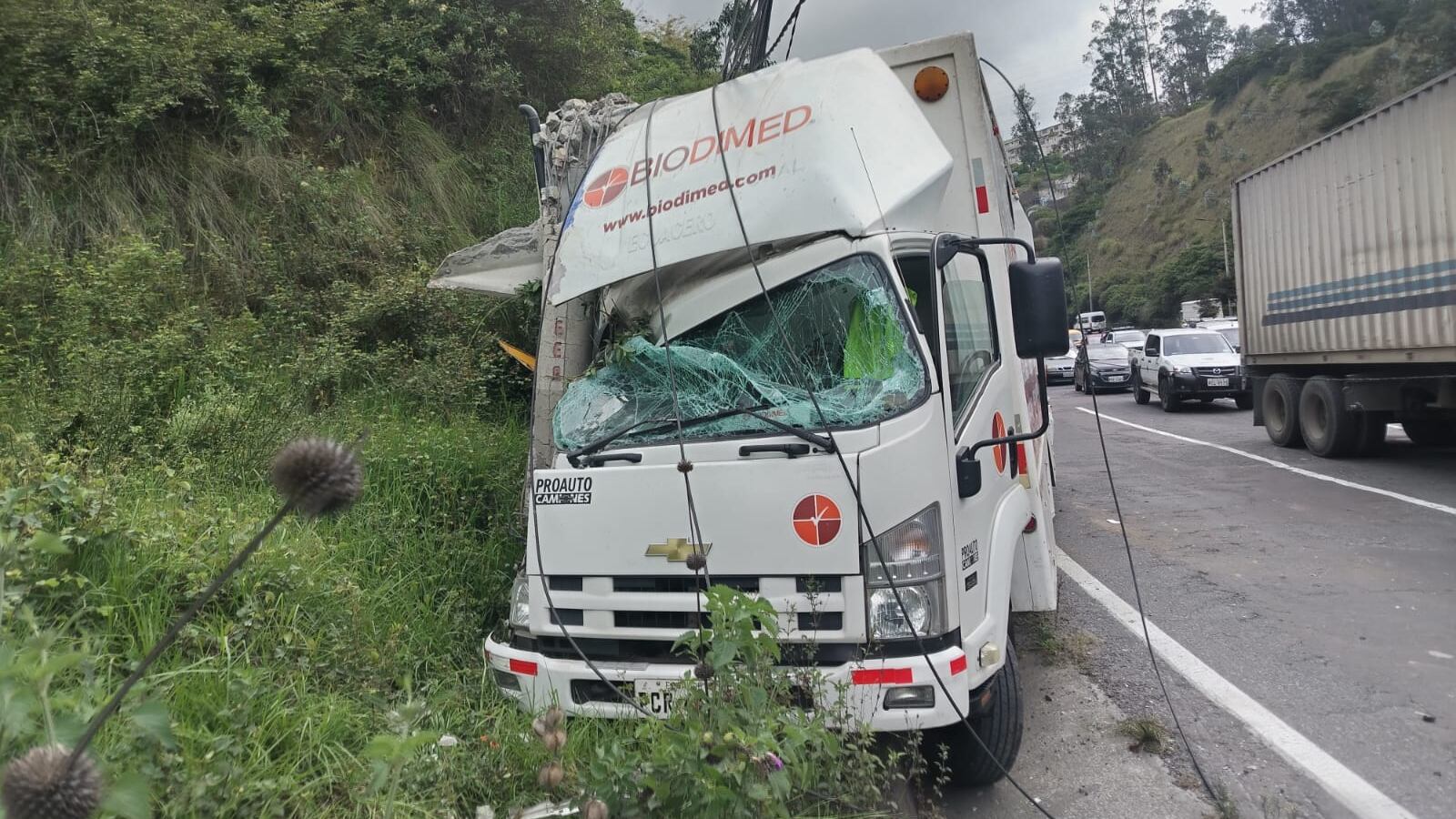 Accidente en la Simón Bolívar