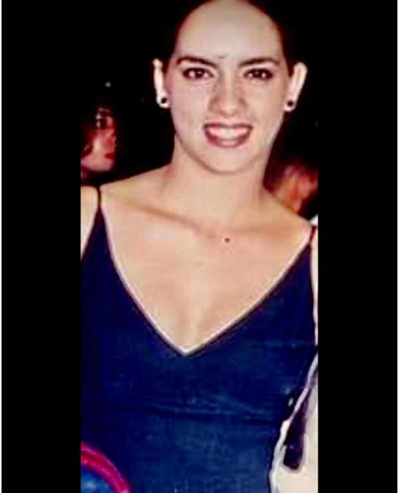 Gabriela Pazmiño cuando tenía 18 años