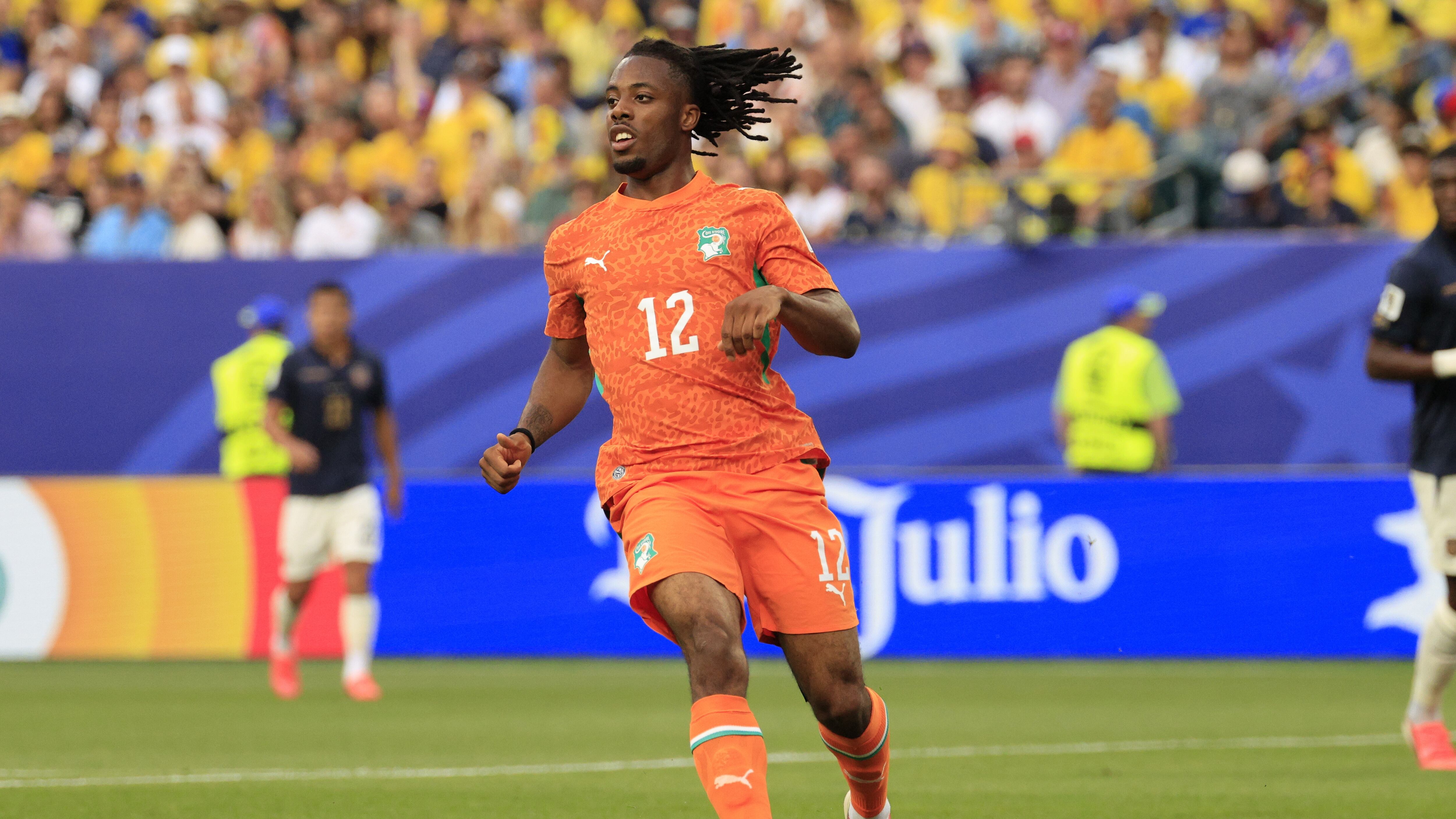 PHILADELPHIA (United States), 15/06/2026.- Elye Wahi of Ivory Coast in action during the FIFA World Cup 2026 group stage match Ivory Coast against Ecuador, in Philadelphia, Pennsylvania, USA, 14 June 2026. (Costa de Marfil, Filadelfia) EFE/EPA/SHAWN THEW
