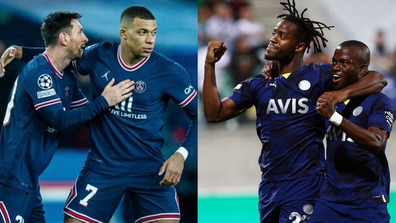Mbappé y Messi en comparación con Bathsuayi y Énner Valencia