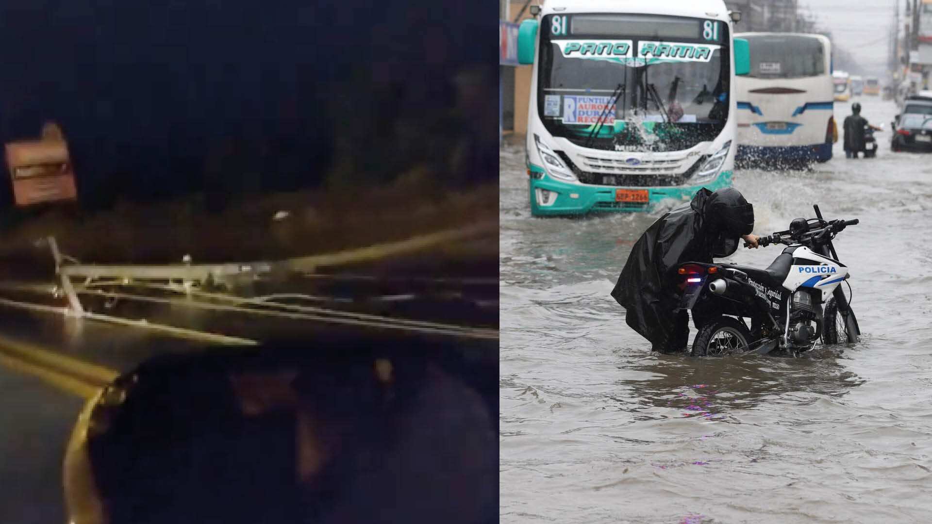 ¿A qué se deben las intensas lluvias en la Costa? En Manabí se cayeron 11 postes de luz por el aguacero