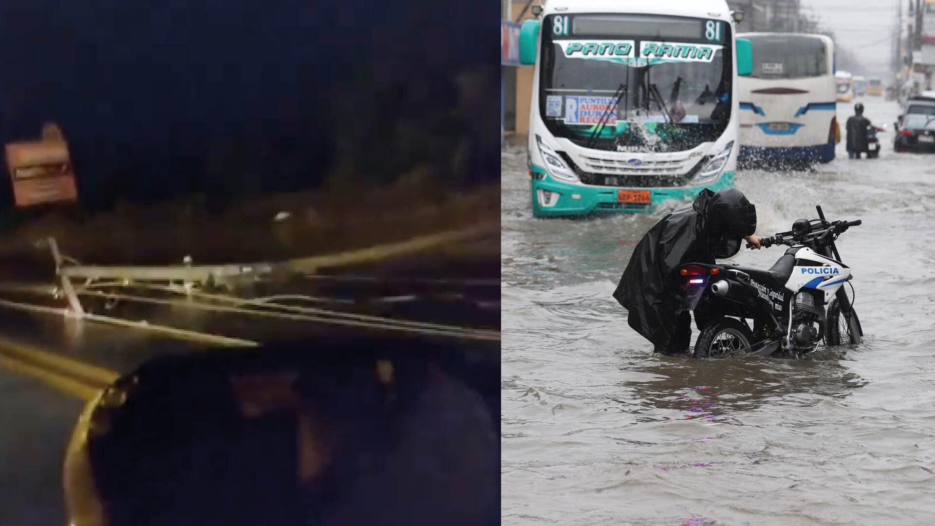 ¿A qué se deben las intensas lluvias en la Costa? En Manabí se cayeron 11 postes de luz por el aguacero