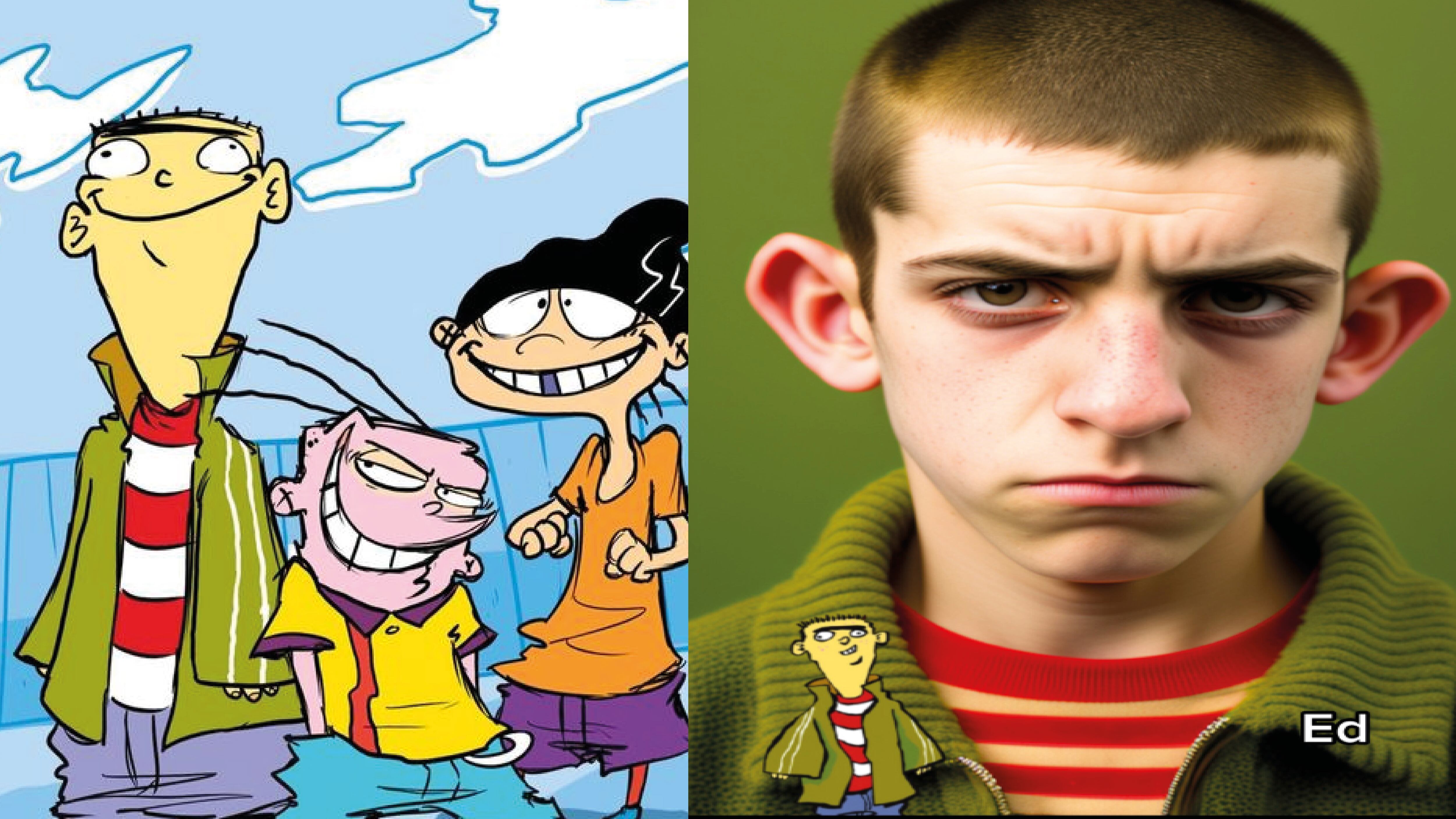 Así se verían en la vida real los personajes de “Ed, Edd y Eddy” con la inteligencia artificial