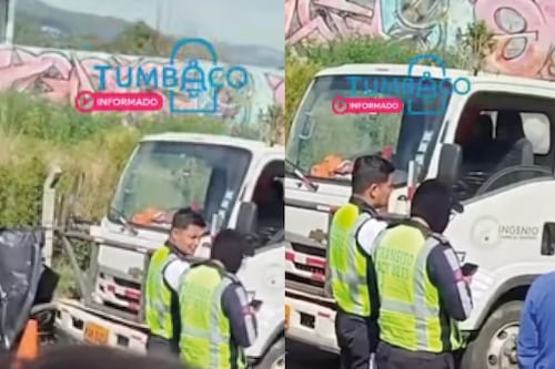 Ciclista falleció tras chocar con camión que transportaba varillas en Tumbaco