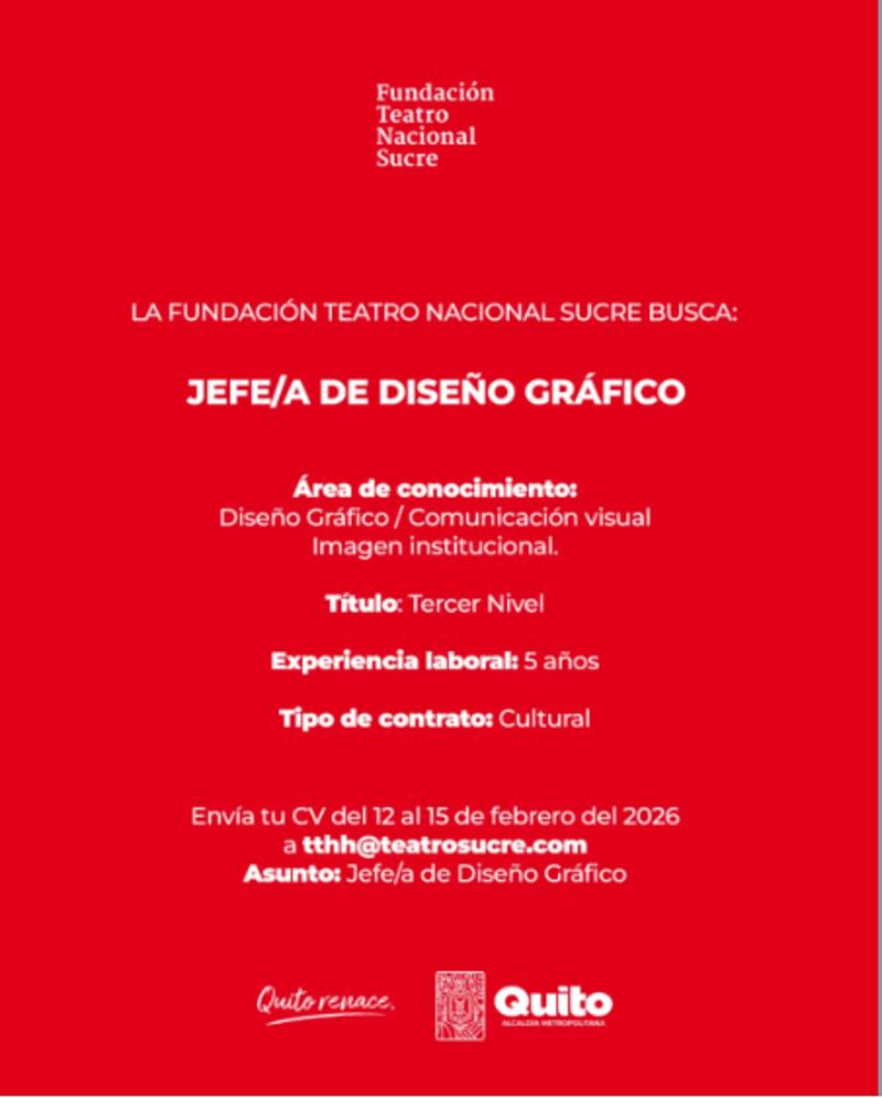 Vacantes Fundación Teatro Nacional Sucre